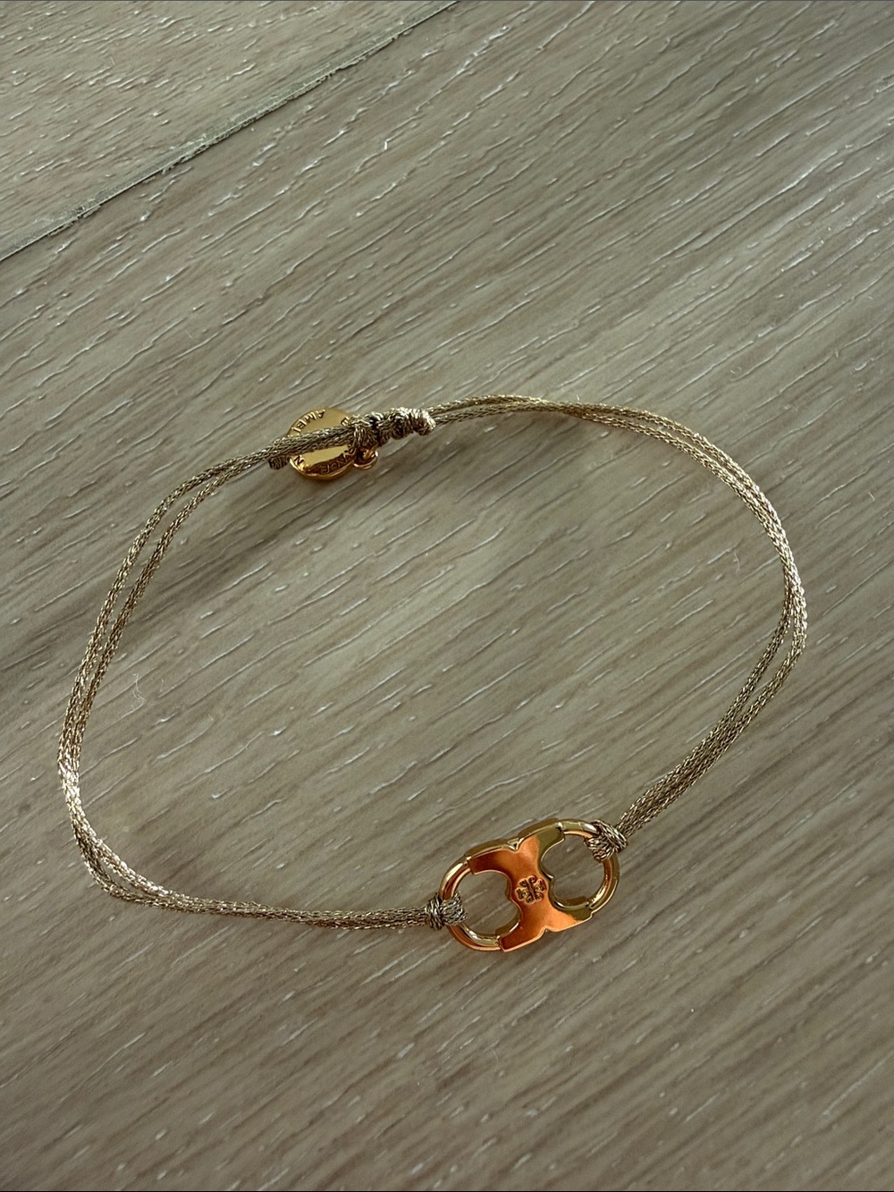 Tory Burch embrace ambition bracelet gold string